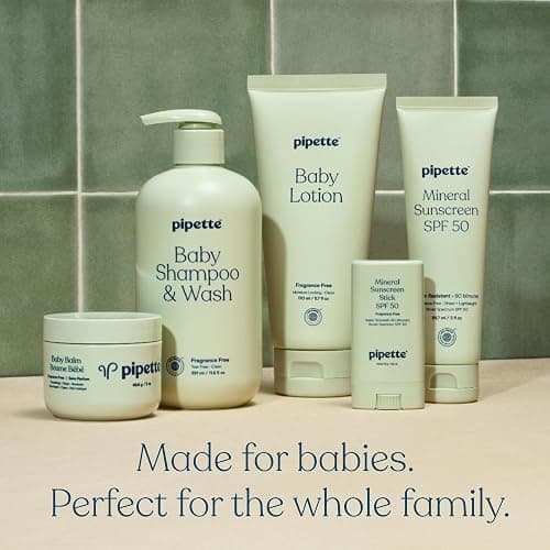 Pipette Baby Lotion, Fragrance Free, 5.7 fl oz (Pack of 2), Unscented Baby Lotion for Newborn, Sensitive Skin, and Kids, Non-Toxic and Hypoallergenic, Made with Ceramides thumbnail 6