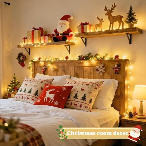 JMEXSUSS 2 Pack Fairy Lights Battery Operated with Remote, Total 400 LED 132ft Battery Powered String Lights, Christmas Twinkle Lights for Bedroom Indoor Outdoor Patio Tree Christmas Decor, Warm White thumbnail 9