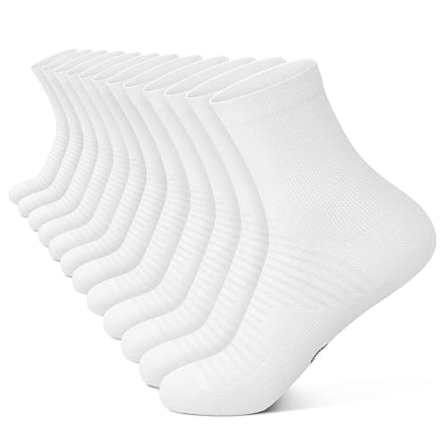 Compression Running Ankle Socks for Men and Women (6 Pairs), Quarter Athletic Socks for Running, Cycling, Golf, Work - Image 1