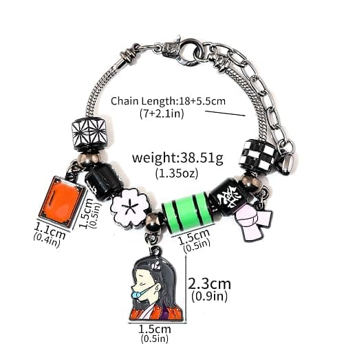 SONGCHANGJEWELRY Anime Slayer Beaded Bracelets Set – Tanjiro, Nezuko & Zenitsu Jewelry – Cosplay Gifts for Fans & Collectors thumbnail 7