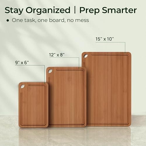 Keechee Bamboo Cutting Board, Durable Wood Cutting Boards for Kitchen with Deep Juice Grooves & Built-in Handles, Ideal Charcuterie & Chopping for Meat, Vegetables and Fruits Ideal Kitchen Gifts thumbnail 7