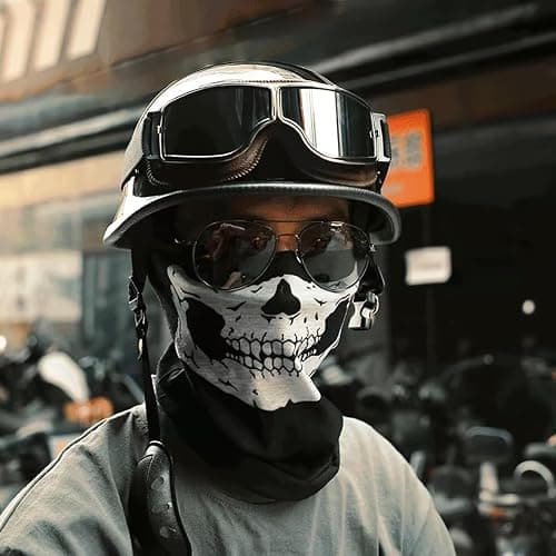 Bettinay Call of Duty Ghost Mask, Skateboard Motorcycle Full Face Skull Balaclava Cosplay Costume, Outdoor Sport Ski Masks for Men Black thumbnail 6