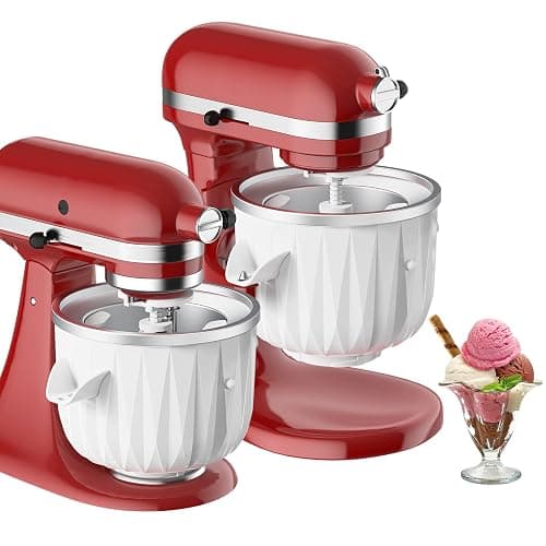 Ice Cream Attachment for KitchenAid Stand Mixer, Compatible with KitchenAid 4.5 Qt and Larger Stand Mixers, 2-Quart Frozen Yogurt - Ice Cream & Sorbet Gelato Maker by GVODE - Image 1