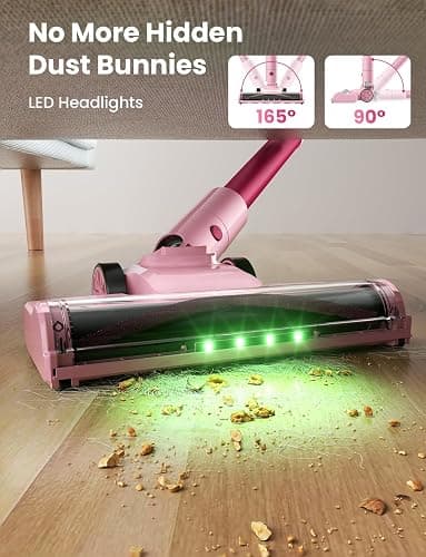 Dzaki Cordless Vacuum Cleaner, Stick Vacuum with Smart LED Display, 50KPA 55Mins Vacuum Cleaners for Home, Powerful Suction, Anti-Tangled Lightweight Rechargeable Vac for Pet Hair, Carpet, Hard Floor thumbnail 6