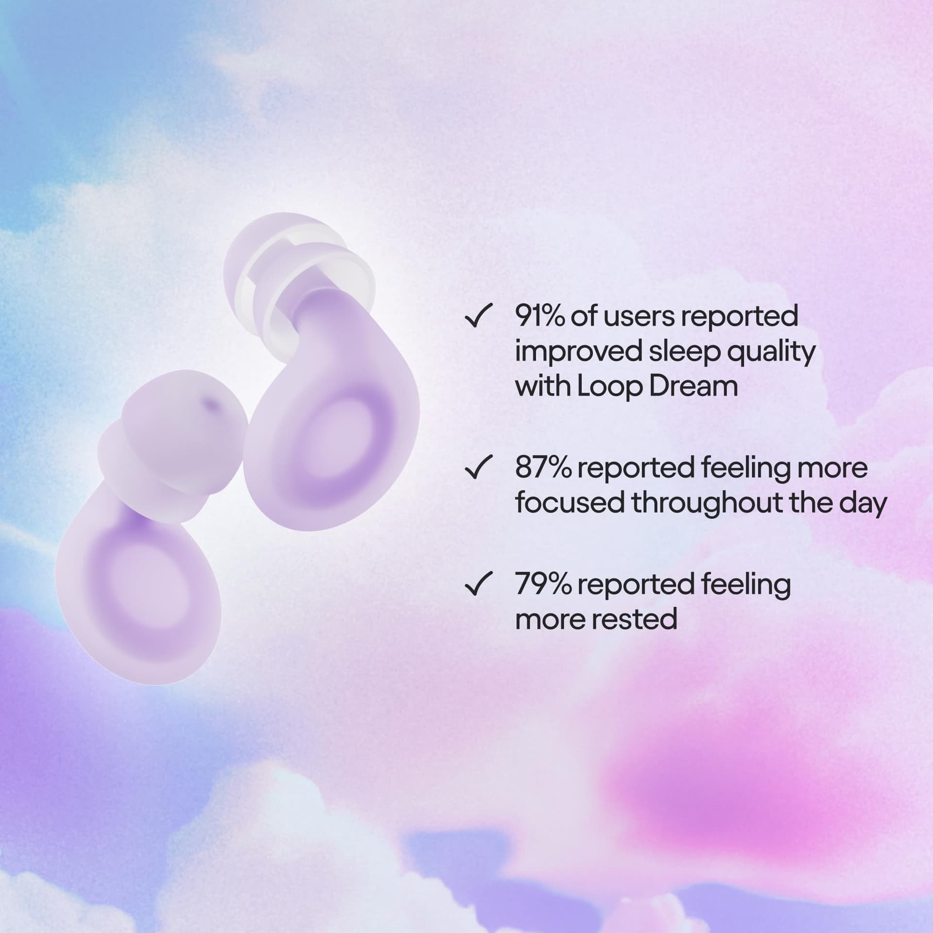 Loop Dream – Silicone/Memory Foam Earplugs for Sleep Comfort | Comfortable Ear Plugs for Muffling Snoring & Sleeping | Customized Fit | 27dB (SNR) Noise Reduction thumbnail 5
