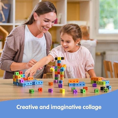 TOMMYHOME Math Linking Cubes with Box 301PCS, Preschool Math Manipulative, Kids Counting Blocks Play Set, Suitable for Learning Educational Supplies in Kindergarten. Great Gift for Boys & Girls (1) thumbnail 2