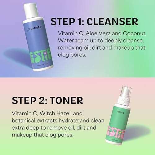 InstaNatural BESTIES BFF Four Step Teen Skincare Kit | Simple Skincare for Healthy Skin (Cleanser, Toner, Serum & Gel Moisturizer for All Skin Types) (BFF Four Step Kit, Fresh Citrus) thumbnail 4