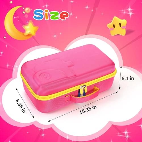 Hard Carrying Case Fits for Little Tikes Story Dream Machine Books Starter Set, Large Protective Travel Container Case for Storytime Audio Play Real for Littles Character Collection, Pink (Box Only) thumbnail 2