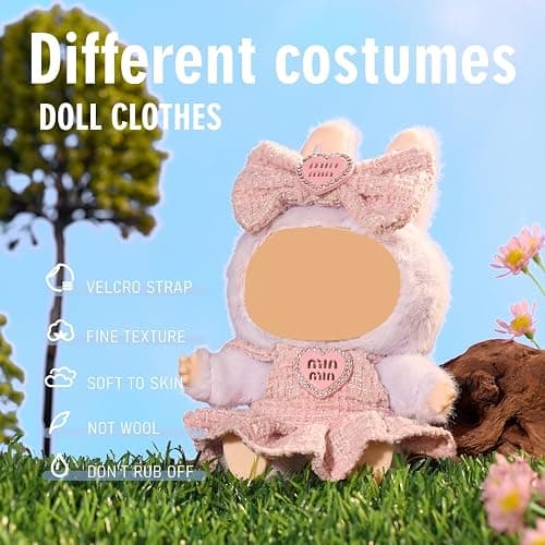 17cm Doll Clothes Set & Outfit Set for 17cm Dolls - Premium Fashion Dresses with Accessories, Luxury Chic Doll Clothing & Style Bundle,Just Clothes(Style D) - Style D thumbnail 6