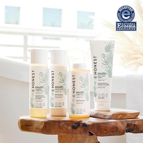 The Honest Company 2-in-1 Cleansing Shampoo and Body Wash for Sensitive Skin, Gentle Tear-Free Hypoallergenic Baby Wash with Naturally Derived Ingredients, Fragrance-Free, 10 fl oz thumbnail 3