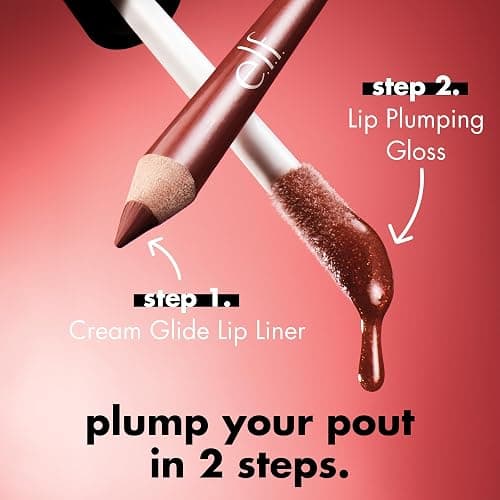 e.l.f. Lip Plumping Gloss, High-Shine Sheer Color, Hydrates & Creates Fuller Lips With Vitamin E, Vegan & Cruelty-Free, Pink Cosmo thumbnail 6