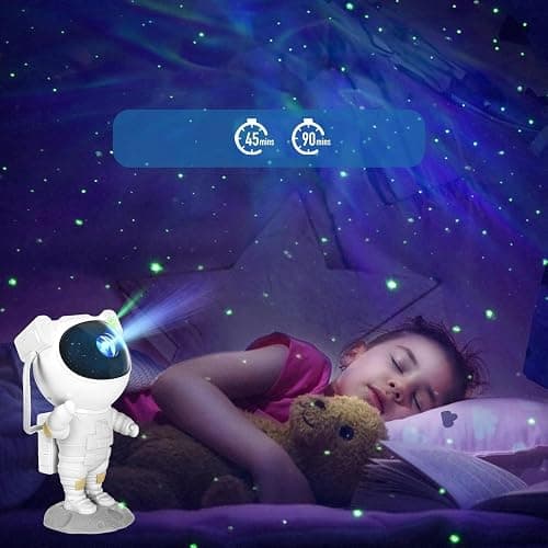 Galaxie Sternenhimmel Astronaut Projektor, Led Weltraum Nachthimmel Lichtprojektor Lampe Mit Timer & Fernbedienung, Sternenlicht Für Schlafzimmer Perfekt Geschenk für Kinder und Erwachsene (8086) thumbnail 4