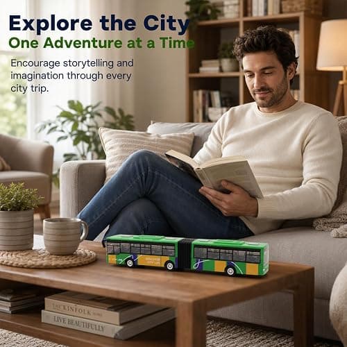 Dfiupdn 1 Double Decker Bus Toy, London Bus Toy, Pull Back Toy Cars | Double Decker Bus Design, Pull Back Action Mechanism, Durable Construction Materials, Imaginative Play Scenarios, Collectible thumbnail 5