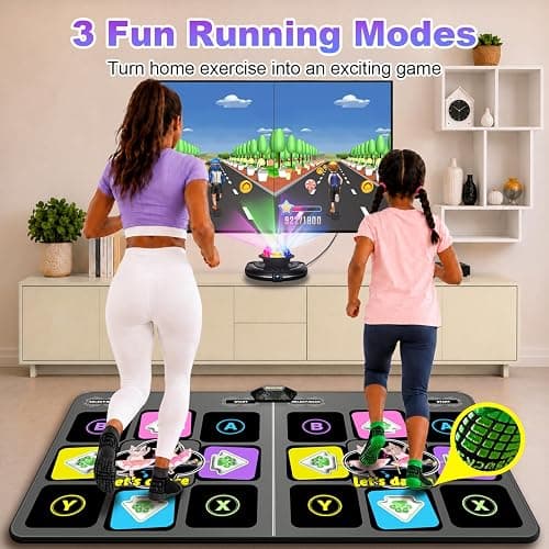 UOYESS Dance Mat for Kids & Adults - Wireless Electronic Dance Pad with HDMI Plug & Play, 2-Player Dance Game Mat, Exercise Mat for Family Parties, Birthday Gift for Boys Girls Ages 6+ thumbnail 7