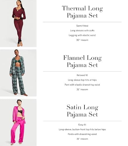 Victoria's Secret Flannel Pajama Set, Long Sleeve Button Down Shirt & Pants, Sleepwear for Women (XS-XXL) thumbnail 3