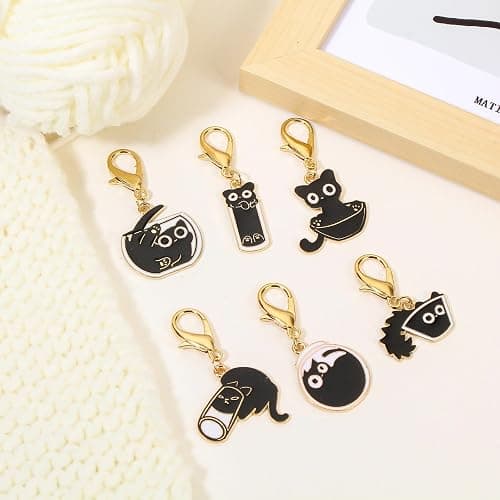 DoreenBeads Stitch Markers for Crocheting and Knitting, Alloy Enamel Crochet Marker Crochet Gifts for Knitting Weaving Sewing Accessories Quilting Jewelry Making thumbnail 6