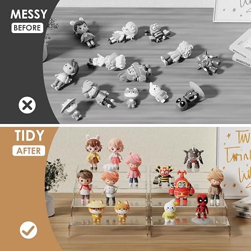 Anglelife Large Acrylic Risers, 8 Pcs 2 Set (7”L~8”L~9”L) Rectangular Stands Shelf Clear for Decor, Clear Display Risers Cake Shelves Retail Shoe Showcase thumbnail 5