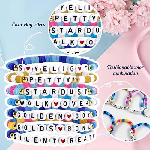 HiheXien Singer Friendship Bracelets for Fans - Handmade Stackable Gifts | Inspired by concert outfits, these stackable bracelets are perfect for birthdays, parties, and fan gifts. Fashion, for fans thumbnail 4