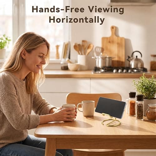 Bruislard Gold Handy Ständer Tisch Edelstahl Universal Händyhalterungen | Handyhalter Schreibtisch, Mobile Halterung, Tabletständer, schreibtisch zubehör, für alle Mobiltelefone und Tablets thumbnail 7