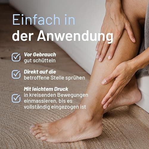 RelaxLegs Restless Legs Relief – Ideales Magnesiumspray für unruhige Beine und Krämpfe in den Beinen, wirksames Muskelrelaxans zur Linderung von Beinschmerzen, Linderung geschwollener Beine und Fußspr thumbnail 7