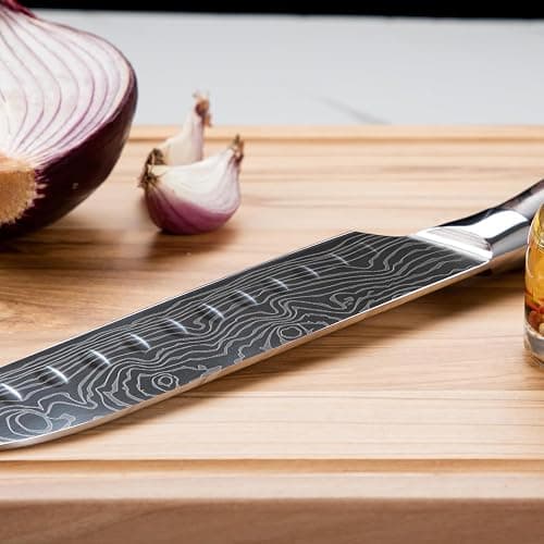 17-Piece Master Chef Knife Block Set – Damascus Steel & Acacia Wood Block thumbnail 7