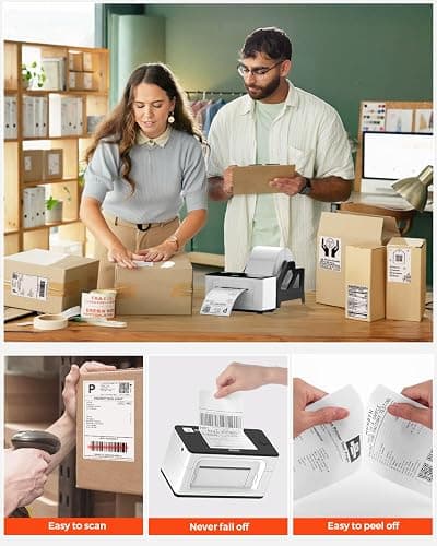 MUNBYN Thermal Direct Shipping Labels, 4x6 Labels for Thermal Printer, 500 Sheets/1 Rolls, Commercial Grade thumbnail 5