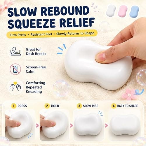 Crunchy Soap Squishy Asmr Bead Filled, Slow Rising Squeeze Fidget Toy | Filled Crunchy Squishy Stress Durable Slow Rebound Portable Sensory Play thumbnail 6