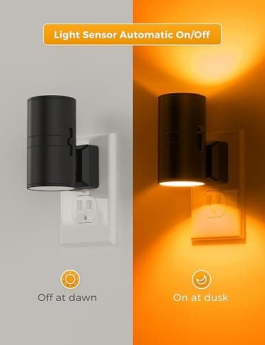 L LOHAS LED Night Light, Amber Nightlight, Dimmable Night Light, Light Sensor, Yellow Nightlight, 0-100LM, Sleep Light for Kids, Soft & Warm Light for Bedroom, Bathroom, 2 Pack | Sleep Light for Kids, Soft & Warm Light, Dimmable Night Light, Light Sensor, for Bedroom, for Bathroom, 0-100LM thumbnail 3