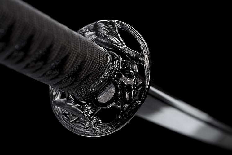 LQDSDJ Black Samurai Japanese Sword Katana Swords Hand-Forged thumbnail 9