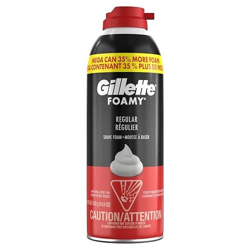Gillette Foamy Classic Shave Foam for Men, Protection Against Shaving Irritation, Quick and Smooth Shave, shaving cream, 14.9 Oz thumbnail 10