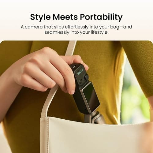 Xtra Muse, Vlogging Camera with 1'' CMOS & 4K/120fps Videos, Pocket Camera with 3-Axis Gimbal Stabilizer, Fast Focusing, Face/Object Tracking, Digital Video Camera for Photography, Digital Camera thumbnail 4