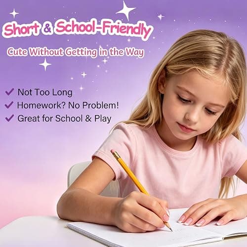 72pcs Press on Nails for Kids, French Tip Nails with Pearls, Bows, Flowers | Kids Press on Nails for 8-12, 12 Size, Non-Toxic, Fashion Nail Kit with Adhesive Tabs, Nail File, for Christmas, Birthday thumbnail 3