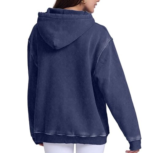 FAIABLE Womens Oversized Hoodie Couples Heavyweight Hoodies Vintage Acid Wash Hoodie Cotton Fleece Hoodies for Women thumbnail 4