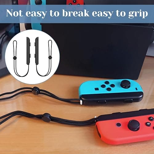 WZWZO Dragonne pour Switch, 2 Pièces Joyc on Strap, Joy con pour Switch Accessoires, Joyc on pour Switch2 Accessoires, Bracelet Contrôleur Réglable, avec Contrôleur pour Switch Accessoires Portable thumbnail 4