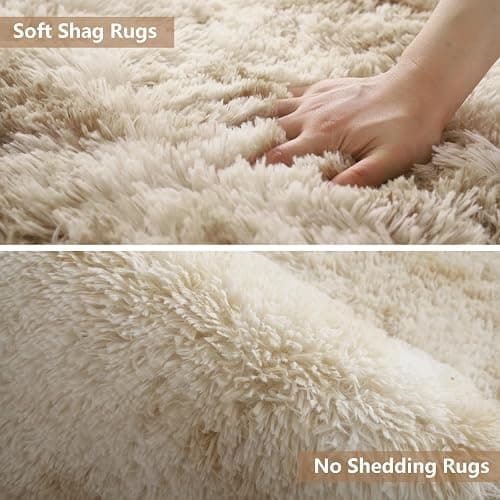 Shag Area Rugs for Bedroom Living Room,6X9 Ultra Soft Fluffy Area Rugs for Dorm, Indoor Carpet Nursery Rugs for Kids Room Home Decor,Camel thumbnail 4