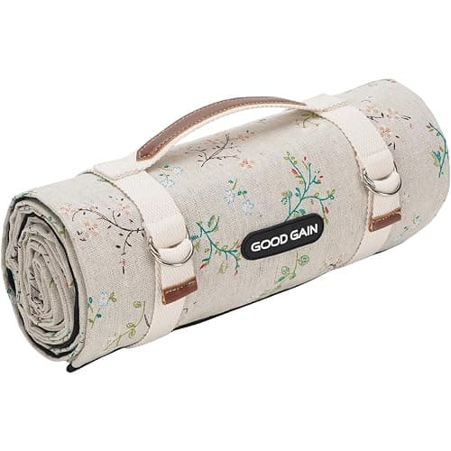 Picnic Outdoor Blankets Waterproof Extra Large - Beach Mat Sand Free Foldable with Carry Strap | Portable Camping Blanket | Park Blanket for Grass Park, Hiking, Travel, Concerts, Indoor(Multi Flower) - Image 1