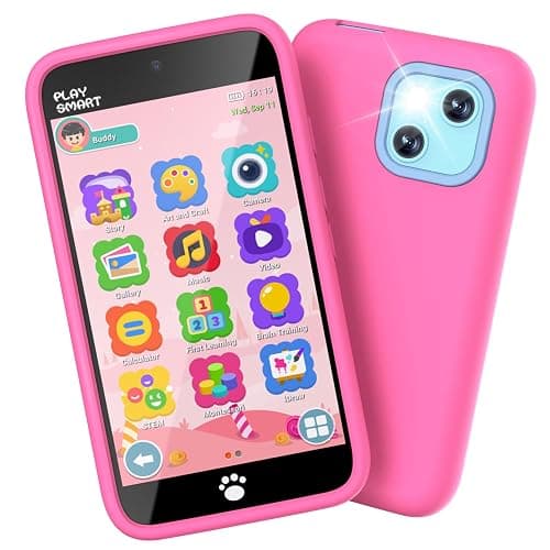 MOMILLA Kids Smart Phone with Dual Camera, 3.97" Touchscreen, 200+ Educational Games, Learning Toys with Parental Control for Ages 3-12, No SIM Birthday Gifts - Image 1