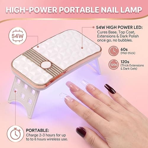 Glow and Go Nail Glue - 10g Nail Glue for Press Ons, Solid Nail Glue Gel for Nails, LED Lamp for Acrylic Nails Tips (1pc) thumbnail 4