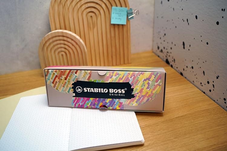 STABILO BOSS ORIGINAL Collection - Evidenziatore - Desk-Set con 30 evidenziatori - 9 Fluo + 14 Pastel + 6 Nature + 1 marcatore Nero thumbnail 8