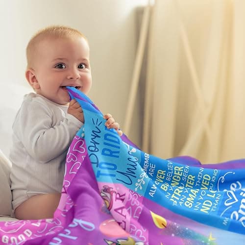 Pozevan 1 Year Old Girl Birthday Gift Blanket, 1st Decorations Gifts, First Birthday Blanket for Girls 50"X40" thumbnail 7
