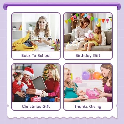 Unicorn Toys LCD Writing Tablet for Girls Kids,Colorful Toddler Drawing Tablet for Educational Baby Girl, Doodle Board Pad Toy for 3 4 5 6-12 Years Old Kid Birthday Party School, 8.5 Inch Purple thumbnail 7