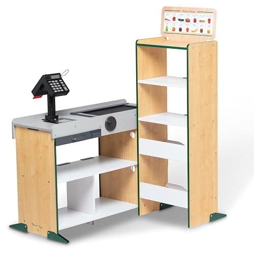 Melissa & Doug Freestanding Wooden Fresh Mart Grocery Store - FSC Certified - Grocery Store thumbnail 4