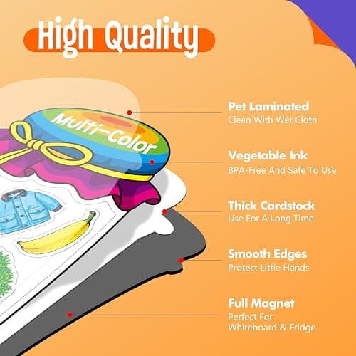12 Pieces Magnetic Color Sorting Toys, 60 Color Magnets Educational Refrigerator Whiteboard for Baby Toddlers Kids Magnets thumbnail 4