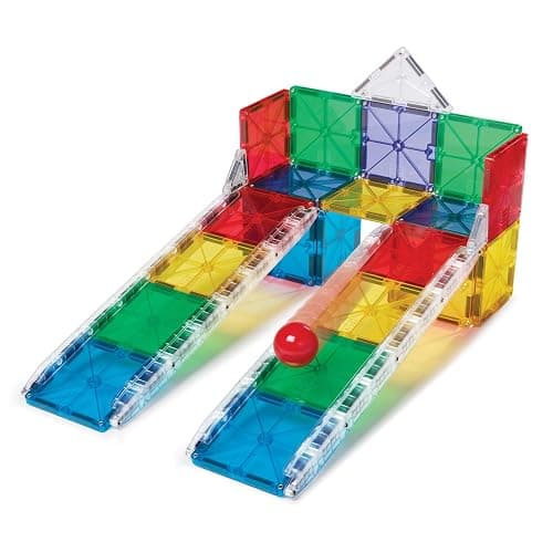 MAGNA-TILES Rail Racers 33-Piece Magnetic Construction Set, The Original Magnetic Building Brand thumbnail 7