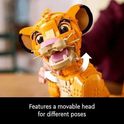 LEGO Disney Young Simba The Lion King Building Sets for Adults - Buildable Figurine for Display, Ages 18+ - DIY Kits & Crafts for Fans of Movie - Collectible Disney Birthday Gift - 43247 thumbnail 4