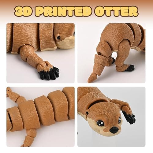 GemmiCho 3D Printed Animals, 5.7" Sea Otter Toy, 3D Printed Ottor for Stress Relief, Easter Eggs Sea Otter Figurines, Easter Basket Stuffers Toys for Boys Kids Teen 5-7 4-6 8-12 (Otter Toy) thumbnail 4