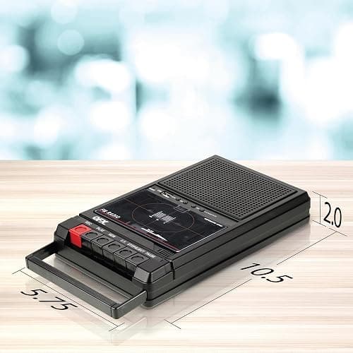 QFX RETRO-39 Portable Shoebox Cassette Tape Recorder – USB to Cassette Recording, Built-in Microphone, 3.5" Bluetooth Speaker, FM Radio, MP3 Playback, Line-in/Out, AC/Battery Powered thumbnail 7