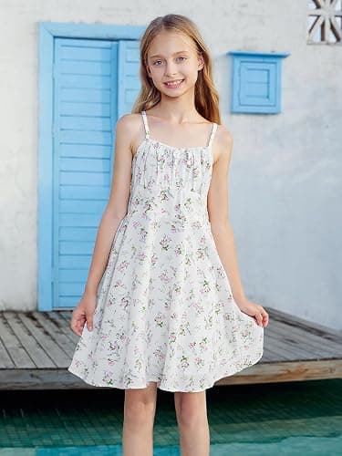 white floral dress thumbnail 6