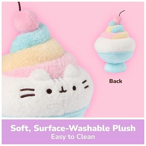 GUND Pusheen Shaved Ice 6-Inch Plush Toy for Ages 8+ | Promotes Exciting Character Roleplay, Early Sensory Discovery, and Creative Storytelling; Soft, Comforting, Collectible Plush thumbnail 4