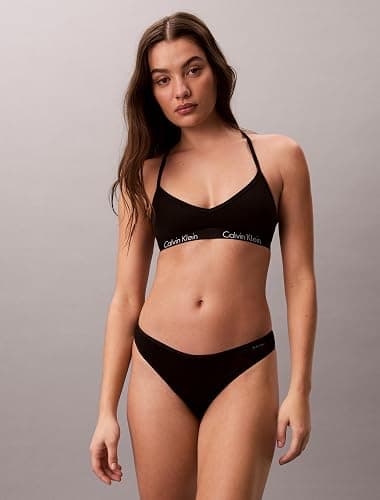 Calvin Klein Women's Motive Cotton Lightly Lined Bralette Bra thumbnail 2
